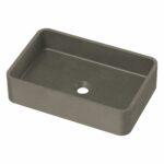 Zale Concrete Rectangle Basin Grey 500 x 350 x 120 NTH - Dark Grey | HTI-22-503