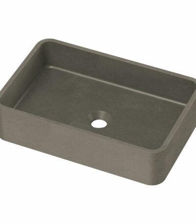 Zale Concrete Rectangle Basin Grey 500 x 350 x 120 NTH - Dark Grey | HTI-22-503