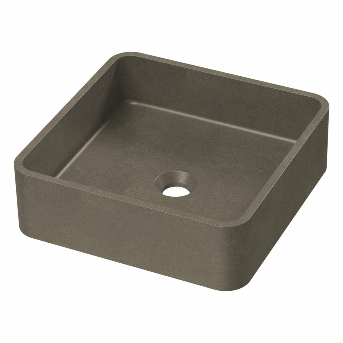 Zale Concrete Square Basin Grey 360 x 360 x 120 NTH - Dark Grey | HTI-22-502