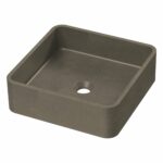 Zale Concrete Square Basin Grey 360 x 360 x 120 NTH - Dark Grey | HTI-22-502