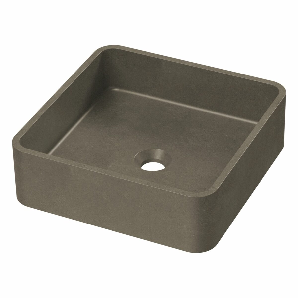 Zale Concrete Square Basin Grey 360 x 360 x 120 NTH - Dark Grey | HTI-22-502