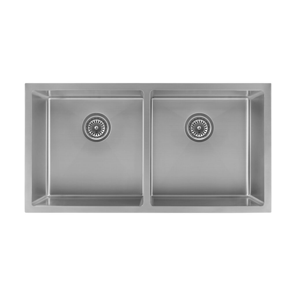 Zalo Double Kitchen Sink 855mm - Stainless Steel