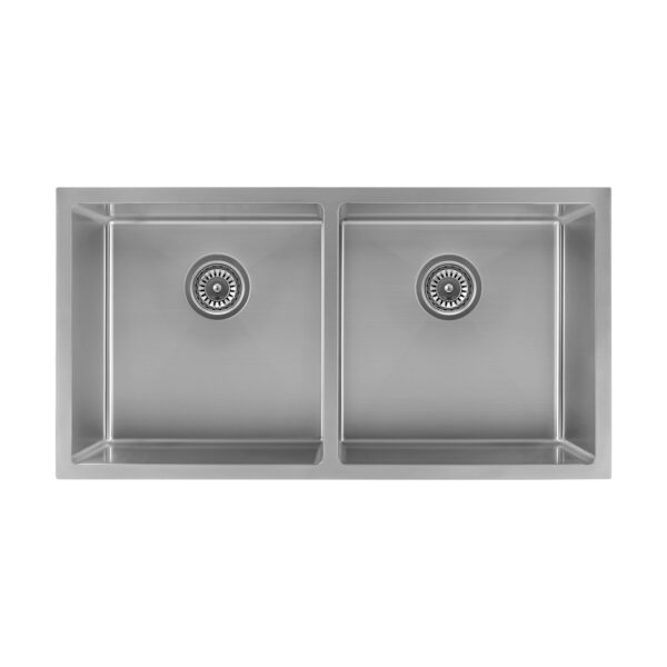 Zalo Double Kitchen Sink 855mm - Stainless Steel