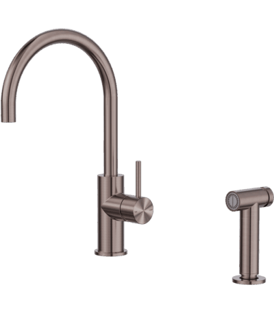 Zen SS316L Kitchen Mixer With Hand Spray Brushed Bronze | NR162208BZ
