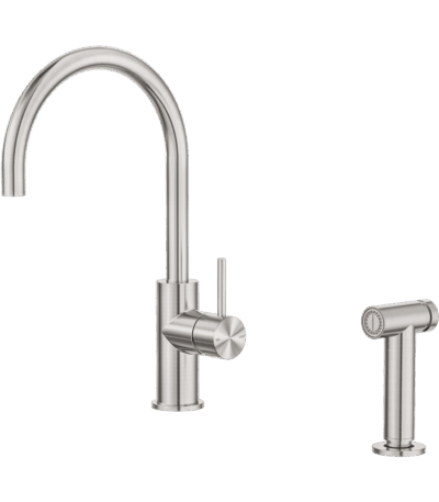 Zen SS316L Kitchen Mixer With Hand Spray Brushed Nickel | NR162208BN
