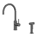 Zen SS316L Kitchen Mixer With Hand Spray Graphite | NR162208GR