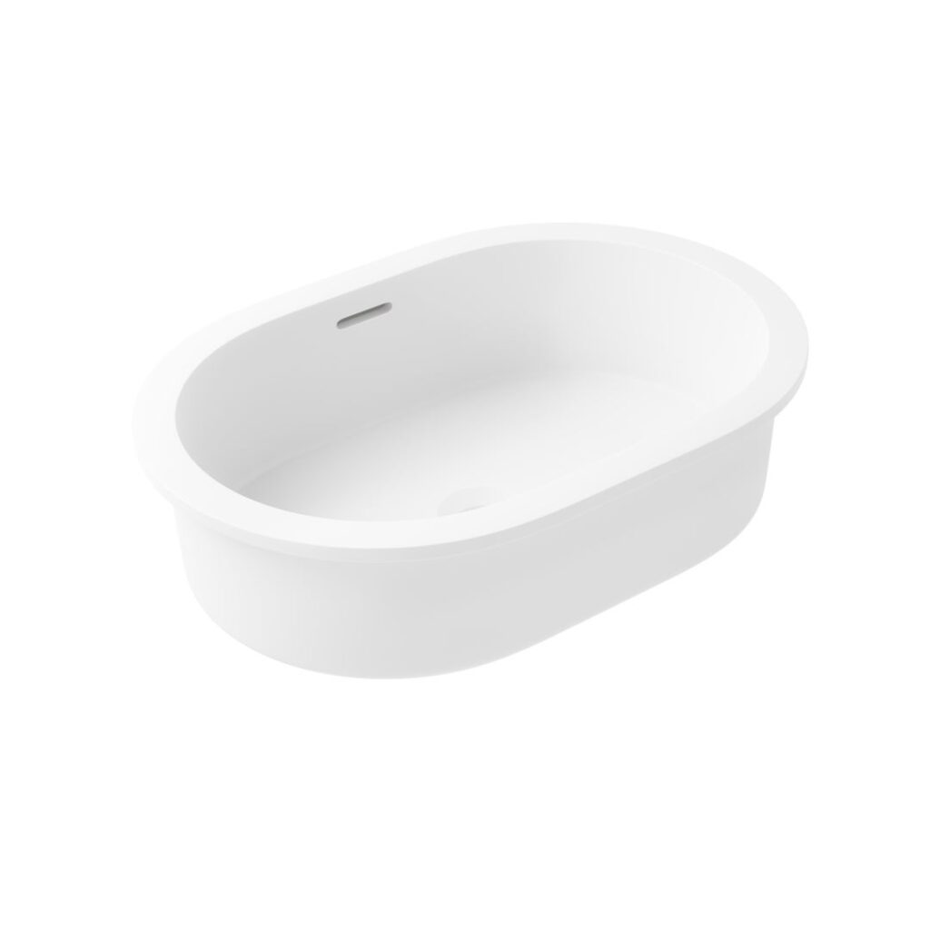 Zuri Undercounter Pill Basin 520mm (Deep) - Matte White