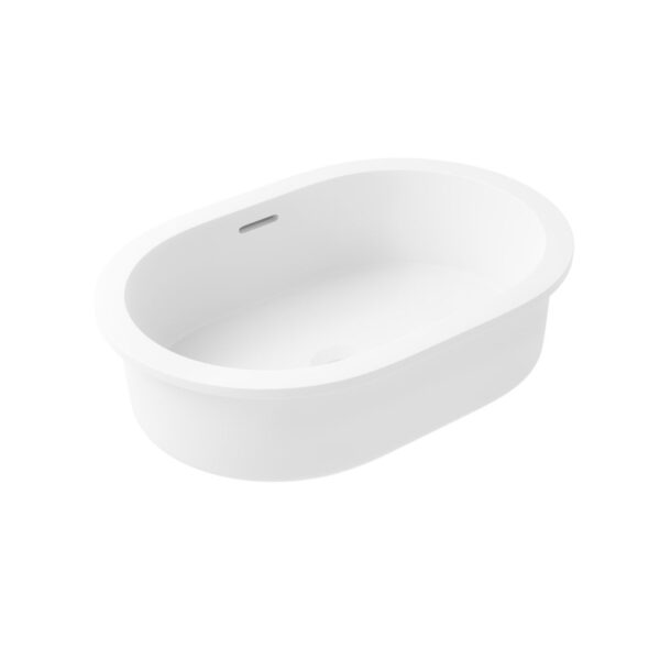 Zuri Undercounter Pill Basin 520mm (Deep) - Matte White