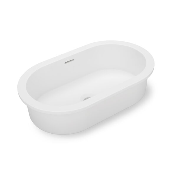Zuri Undercounter Pill Basin 530mm - Matte White