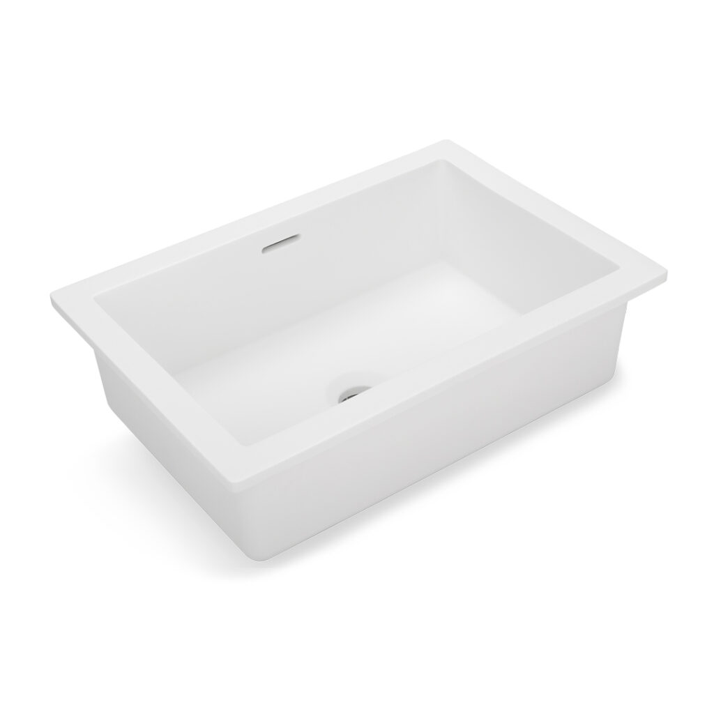 Zuri Undercounter Rectangle Basin 460mm - Matte White