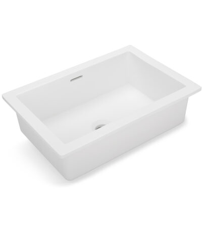Zuri Undercounter Rectangle Basin 460mm - Matte White