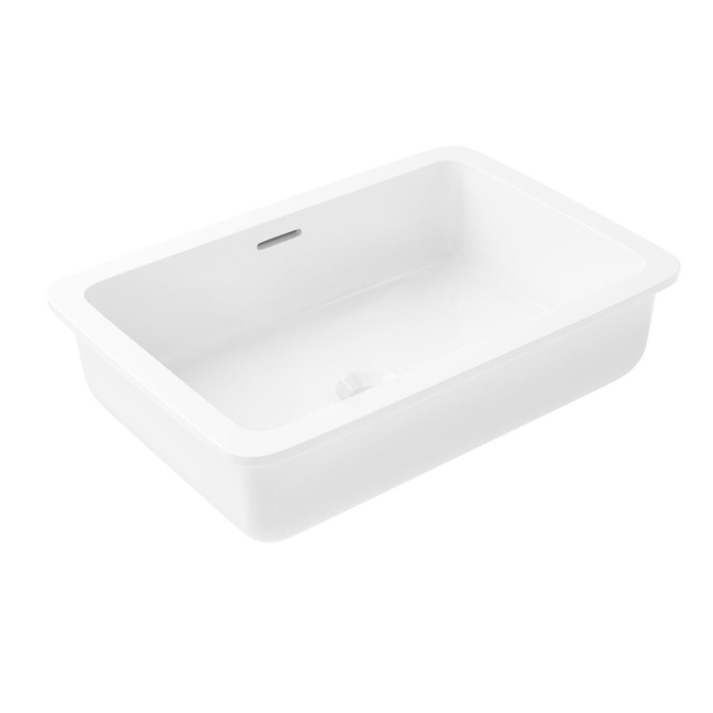Zuri Undercounter Rectangle Basin 520mm (Deep) - Gloss White