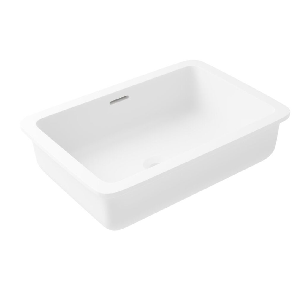 Zuri Undercounter Rectangle Basin 520mm (Deep) - Matte White