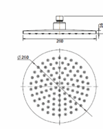 Round Shower Head  260mm - Image 3