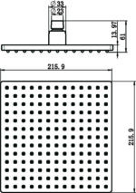 Square Shower Head 215mm - Image 3