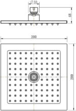 Square Shower Head 200mm - Image 4