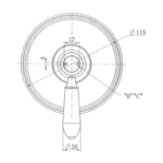 Bordeaux Shower Mixer TRIM KIT - Image 2