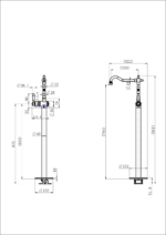 Bordeaux Freestanding Bath Mixer - Image 2
