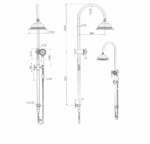 Bordeaux Shower Column Set - Image 6