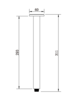 Square Ceiling Shower Arm - Image 4