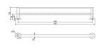 Eva Double Towel Rail 600mm - Image 4