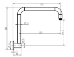 Round High Rise Shower Arm - Image 12