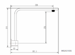Square High Rise Shower Arm - Image 4