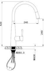 Kasper Pull-Out Kitchen Mixer - Image 10