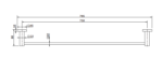 Lux Single Towel Rail 750mm - Image 4