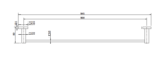 Lux Single Towel Rail 900mm - Image 2