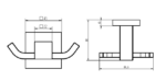 Lux Double Robe Hook - Image 4