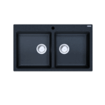 Cremona Double Bowl Granite Sink – 26.5L+26.5L