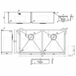 Coloured Double Bowl Sink 75L - Image 5