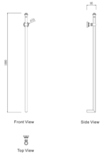Medoc Vertical Heated Towel Rail - Image 6