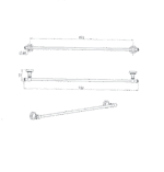 Medoc Single Towel Rail 750mm - Image 6