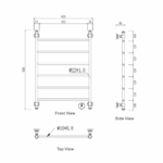 Medoc 6 Bar Heated Towel Rail - Image 6