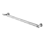 Medoc Double Towel Rail 750mm