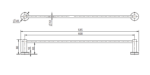 Mirage Single Towel Rail 600mm - Image 12