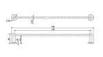 Mirage Single Towel Rail 750mm - Image 12