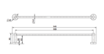 Mirage Single Towel Rail 900mm - Image 4