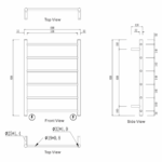 Mirage 6 Bar Heated Towel Rail - Image 11