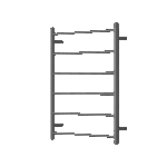 Mirage 6 Bar Heated Towel Rail - Image 5