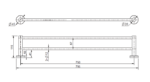 Mirage Double Towel Rail 750mm - Image 12