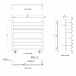 Mirage 8 Bar Wide Heated Towel Rail - Image 11