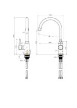 Montpellier Gooseneck Kitchen Mixer - Image 2