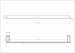 Nova Single Towel Rail 600mm - Image 10