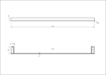 Nova Single Towel Rail 750mm - Image 11