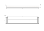 Nova Double Towel Rail 600mm - Image 10