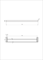 Nova Double Towel Rail 750mm - Image 10