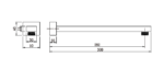 Square Shower Arm - Image 2